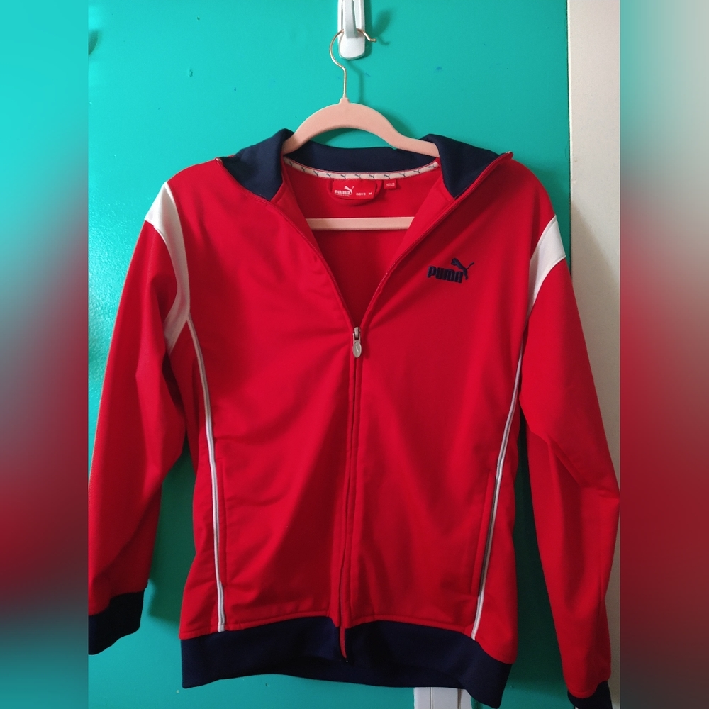 Puma red track sweater